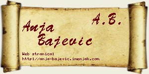 Anja Bajević vizit kartica